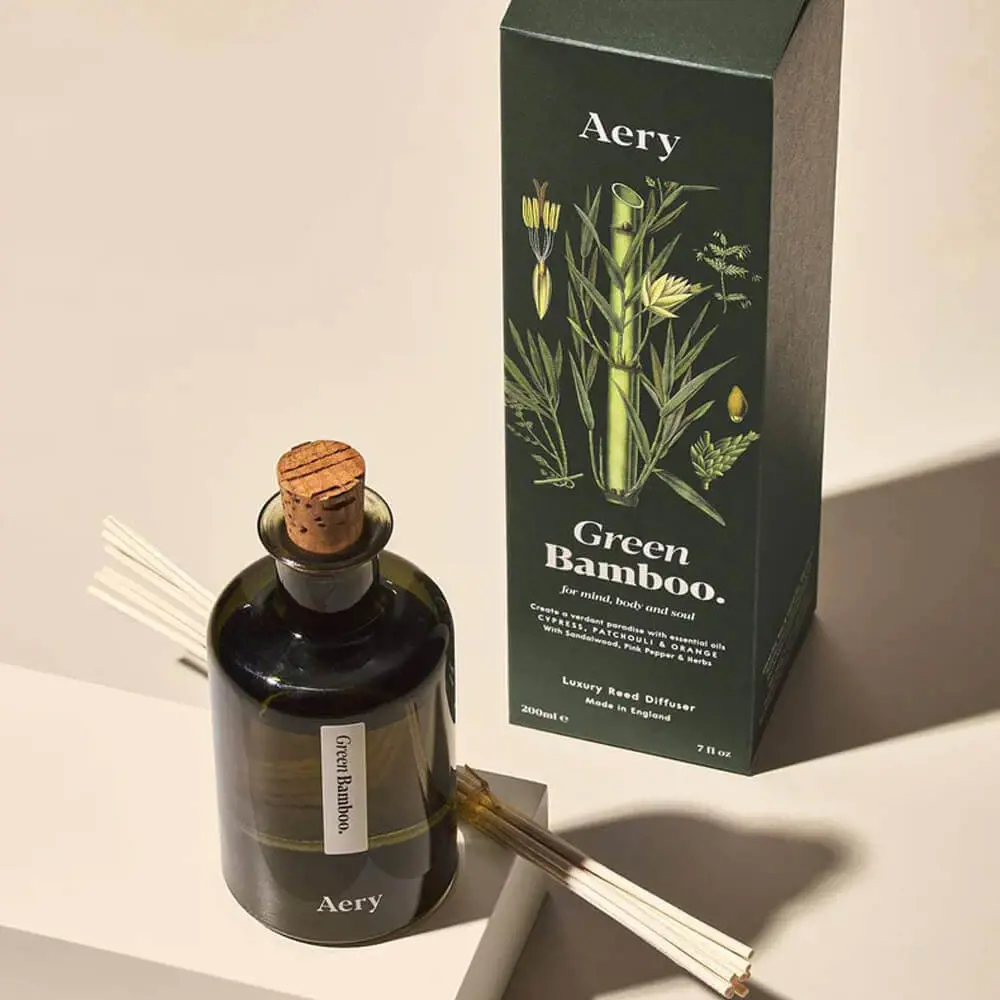 Aery Living Green Bamboo Reed Diffuser 200ml
